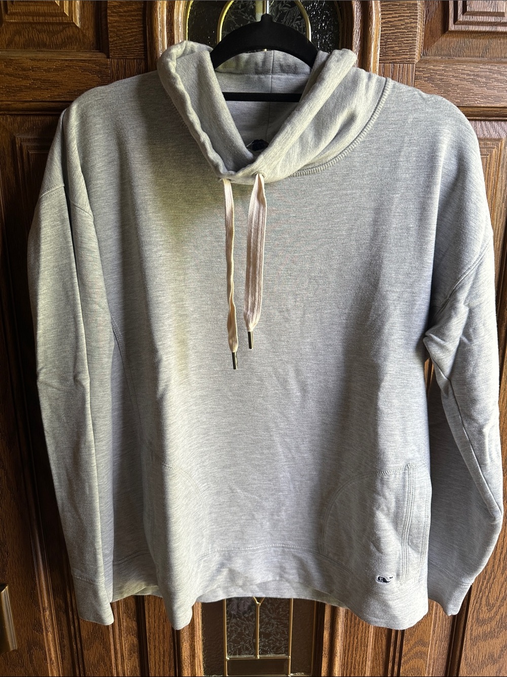 Light Gray Pullover Funnel Nexk Sweatshirt Size S